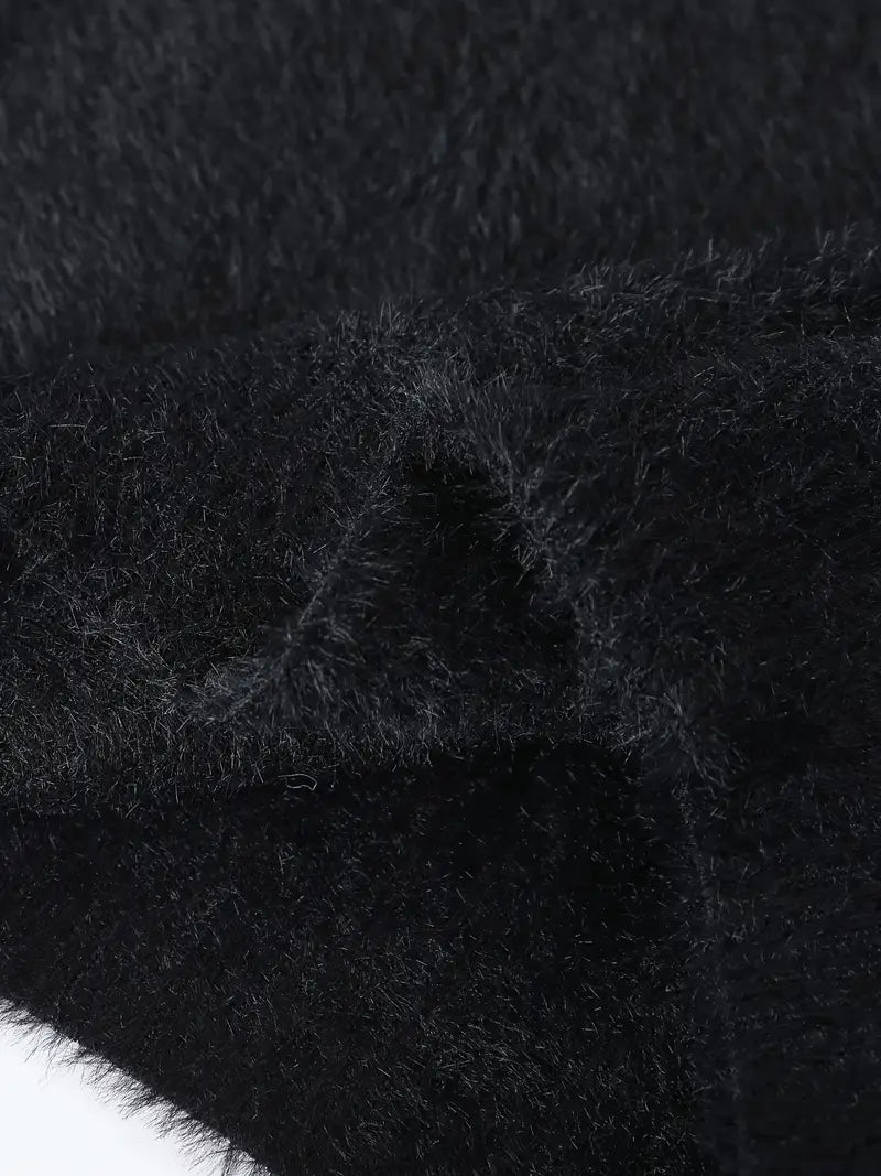 Fourlayer™ Deer Embroidered Knitted Sweater – Cream & Gray