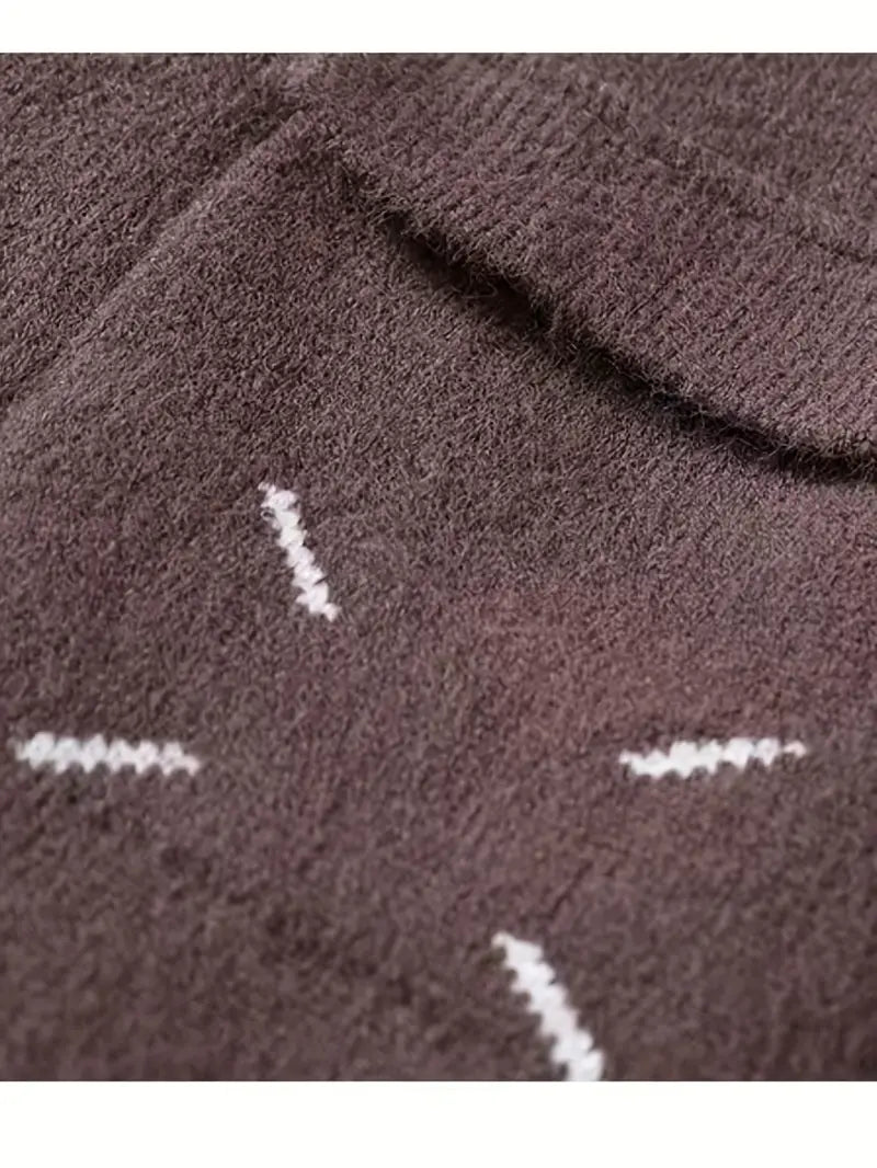 Fourlayer™ Color Block Knitted Sweater – Pink & Gray